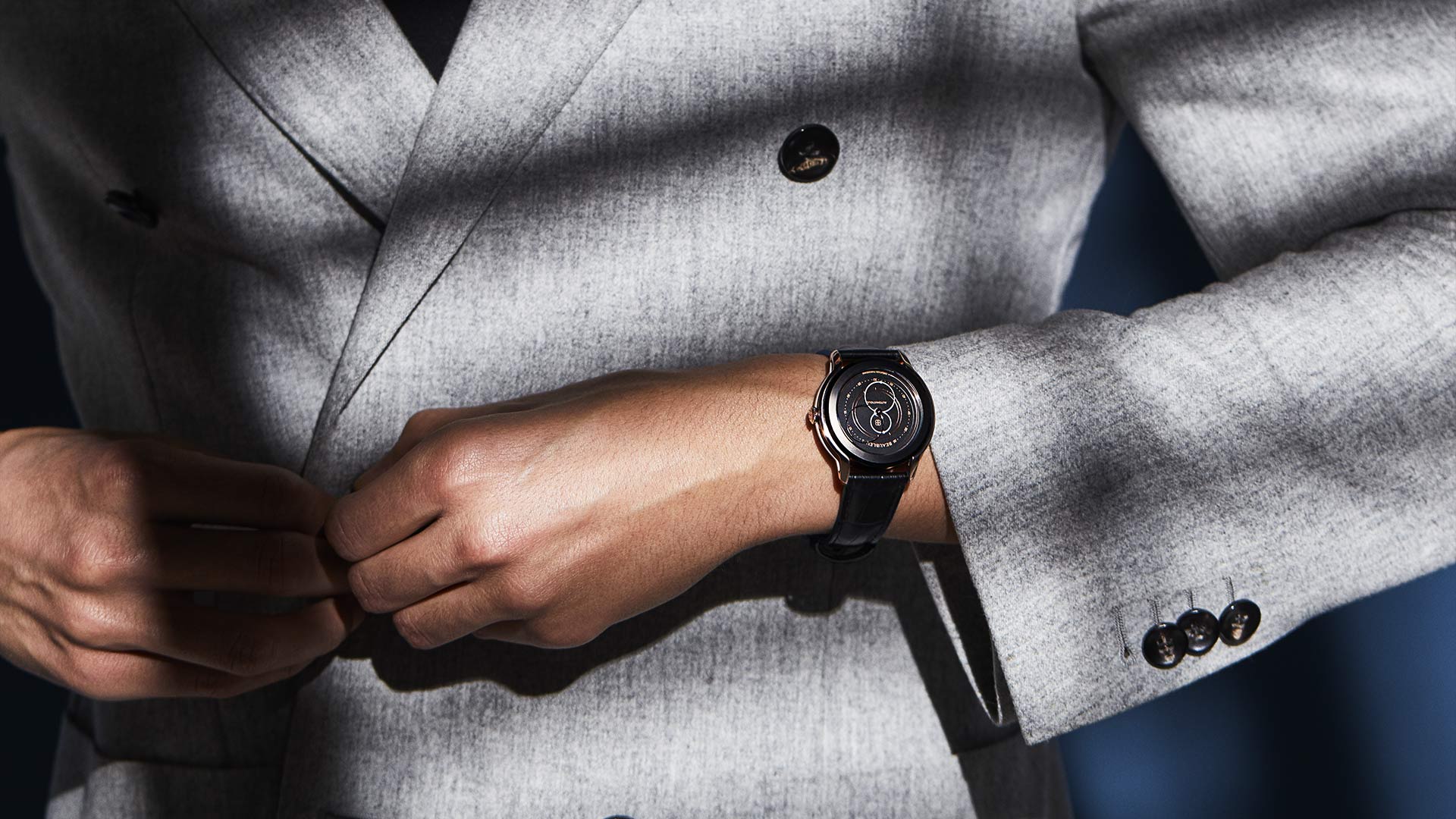 Beaubleu collection Union montre automatique aux aiguilles rondes Audace Noir sur homme