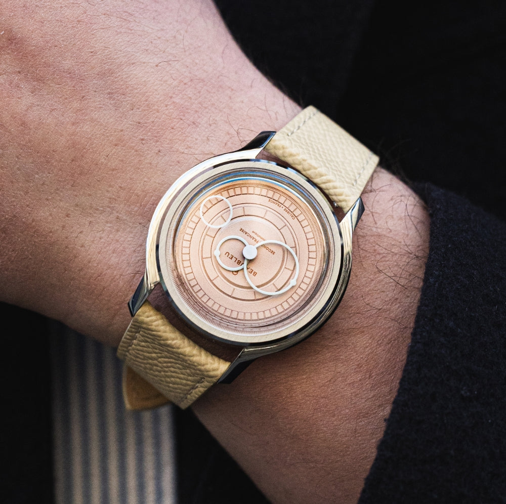 Cadran de montre couleur saumon