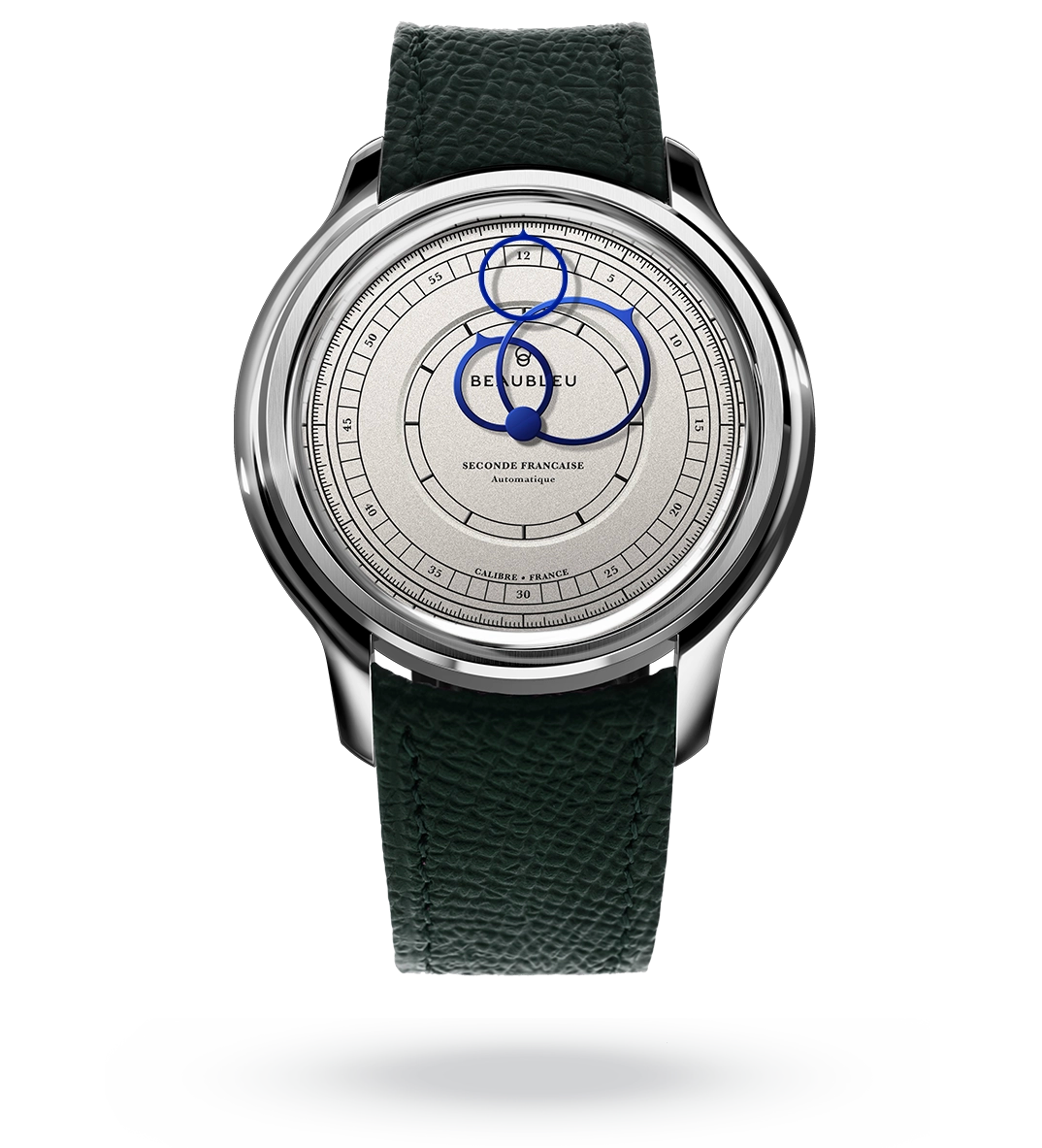 #couleur_Bracelet en cuir - Vert Grainé #color_Leather strap - Grained Green