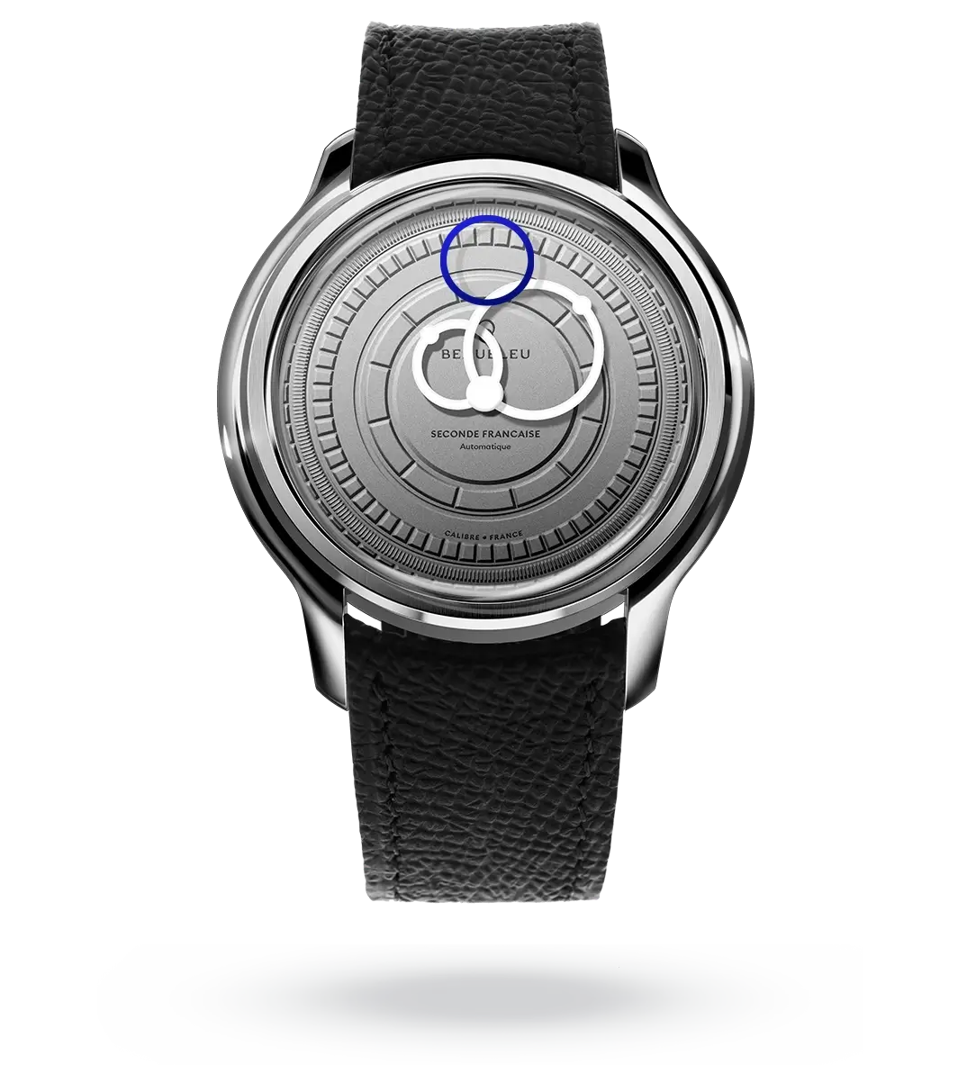 #couleur_Bracelet en cuir - Noir Grainé #color_Leather strap - Grained Black