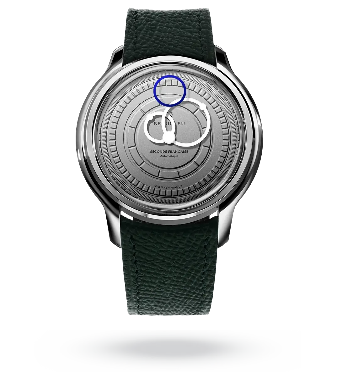 #couleur_Bracelet en cuir - Vert Grainé #color_Leather strap - Grained Green