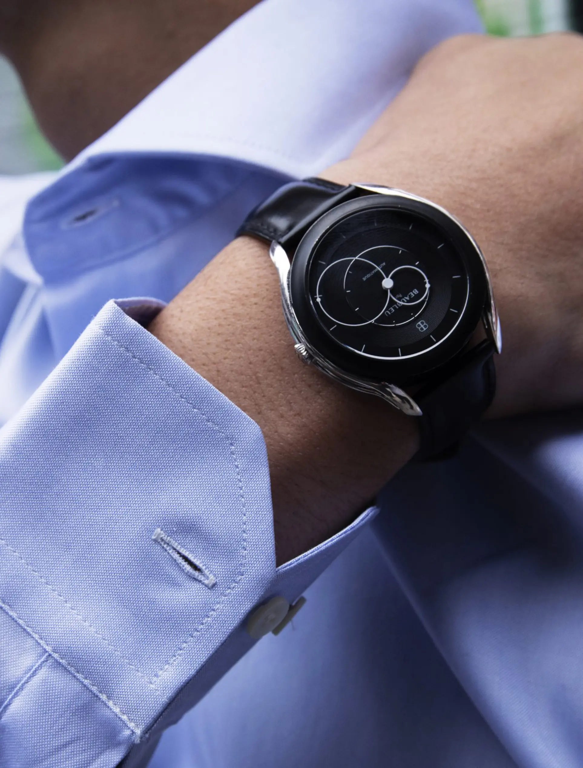 Beaubleu le dynamique poignet chemise bleu