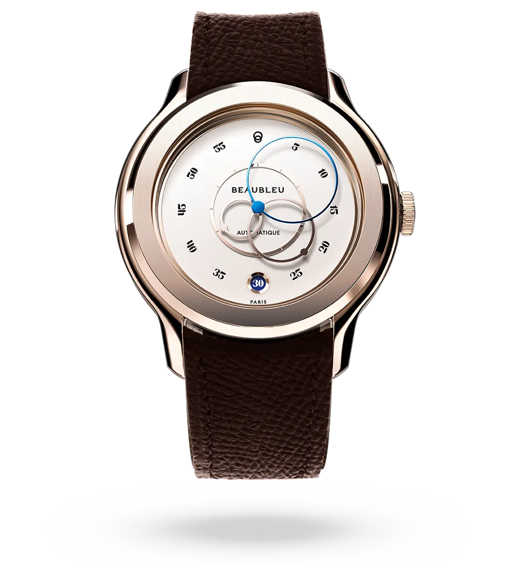 #couleur_Bracelet en cuir - Marron Grainé #color_Leather strap - Grained Brown