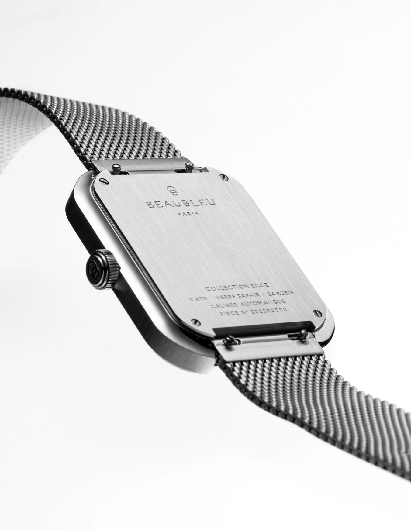 Fond de boite Ecce Figura en acier brossé