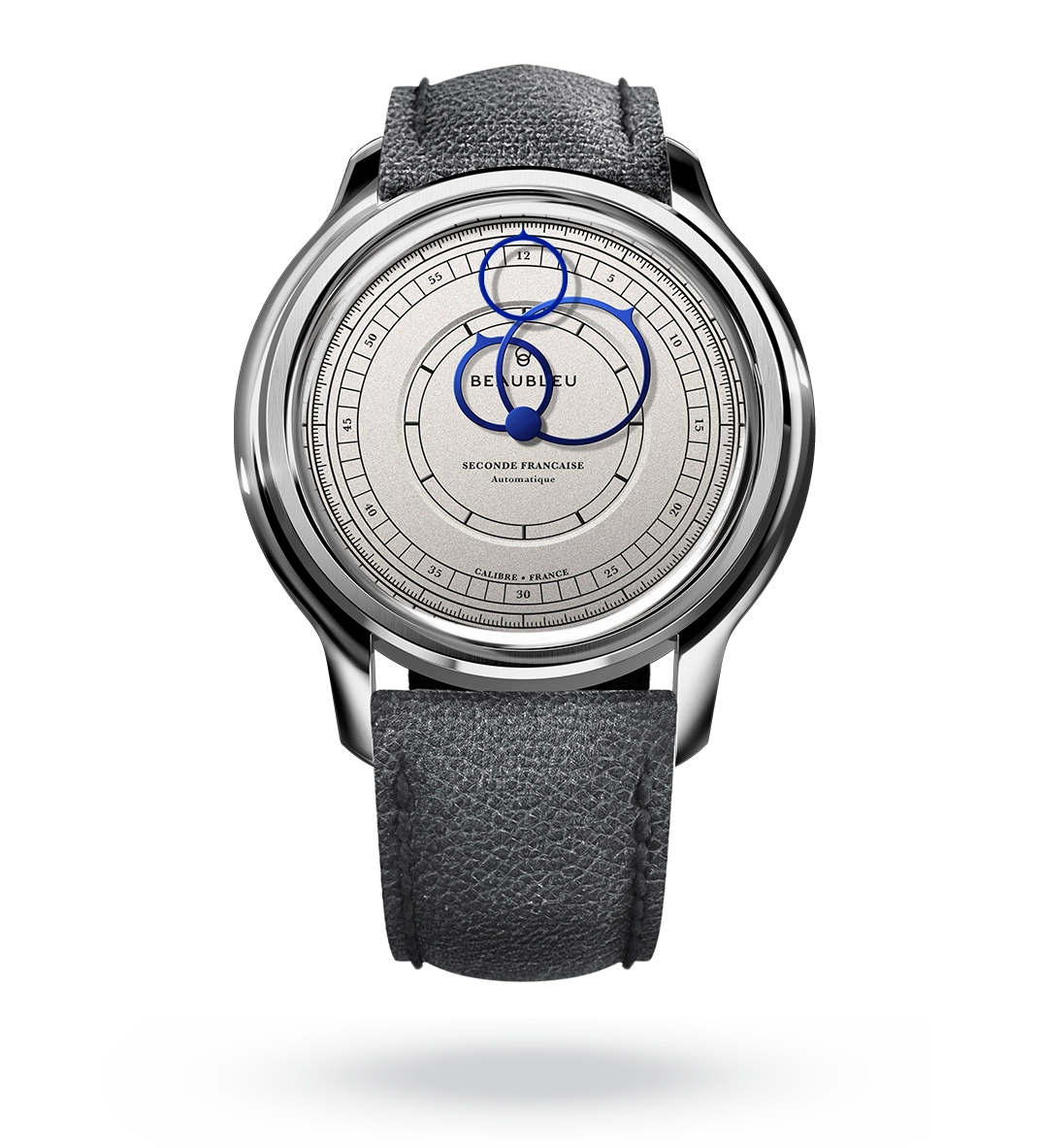 #couleur_Bracelet en cuir - Gris Grainé #color_Leather strap - Grained Gray