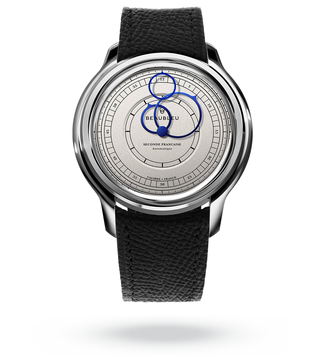 #couleur_Bracelet en cuir - Noir Grainé #color_Leather strap - Grained Black