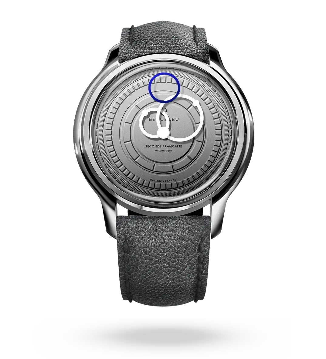 #couleur_Bracelet en cuir - Gris Grainé #color_Leather strap - Grained Gray