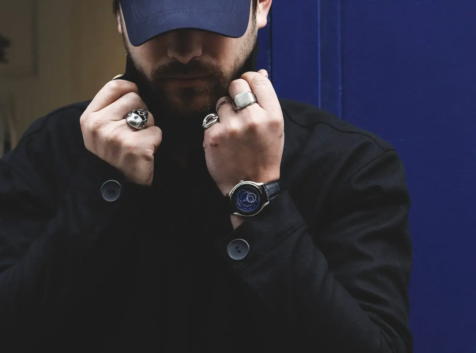 Beaubleu intrépide homme casquette bagues