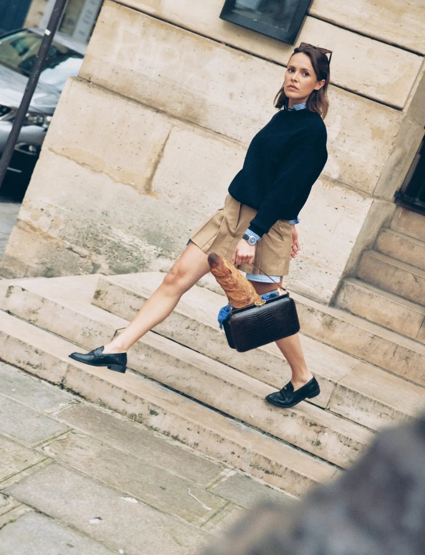 Montre Seconde Française vert lifestyle femme