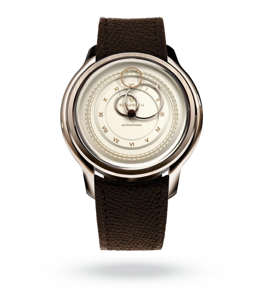 #couleur_Bracelet en cuir - Marron Grainé #color_Leather strap - Grained Brown